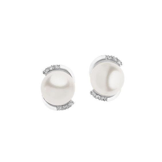Orecchini Comete Donna Perle d'amore in Oro bianco ORP679 - ORP679